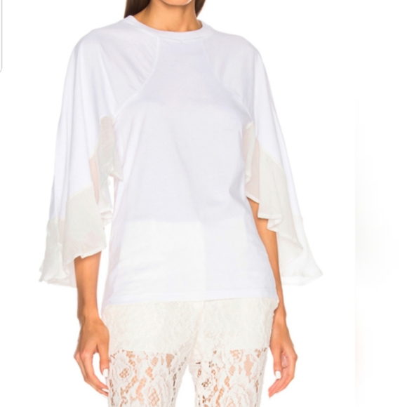 CHLOE
Jersey Blouse with Crepon Sleeves - Picture 2 of 2